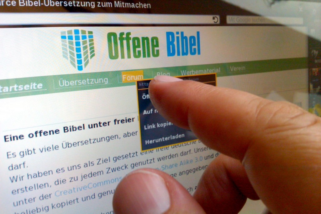 Die Projekt-Homepage der Offenen Bibel