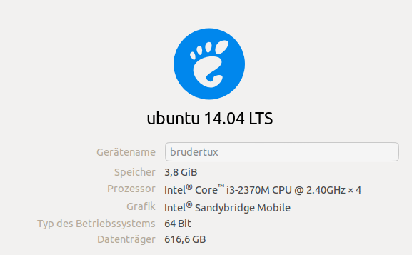 Mein ubuntu-Notebook: Systeminformationen